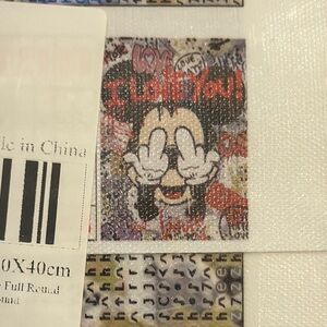 Mickey Mouse 'I Love You' diamond Art